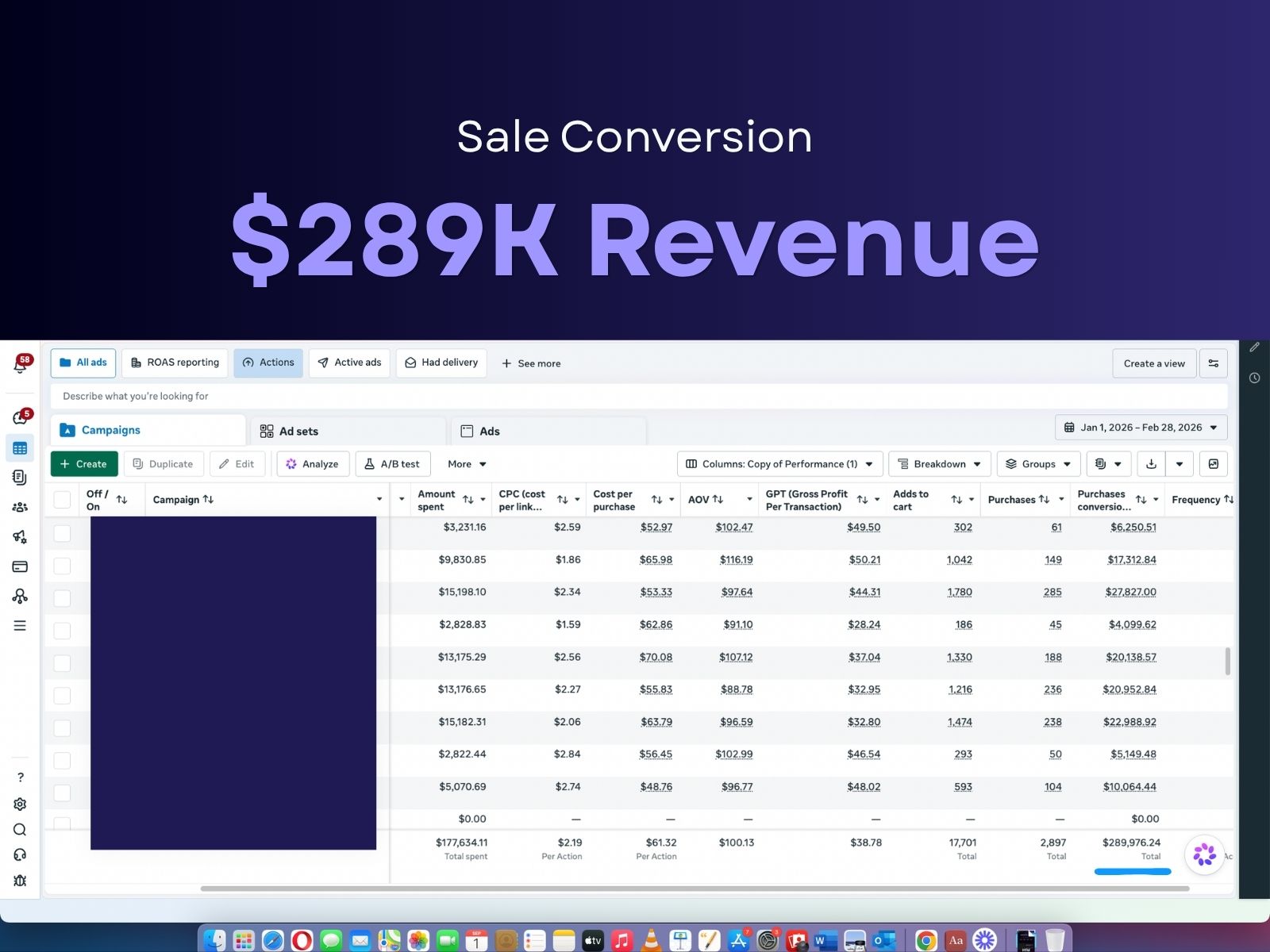 Beauty & Skincare case study results screenshot